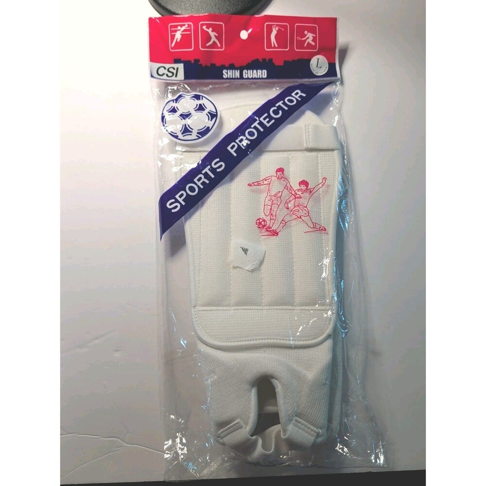 CSI Shin Guard Sports Protector Size Large Made in Taiwan NOS Sealed Vintage